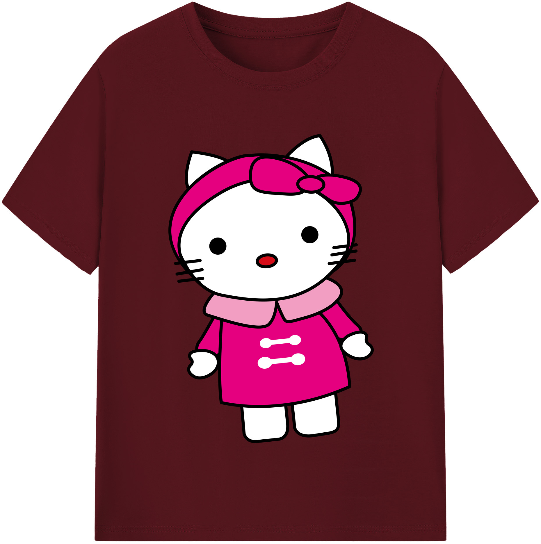 （画像用） Hello Kitty ハローキティ 綿100％半袖Tシャツ（フロントプリント）